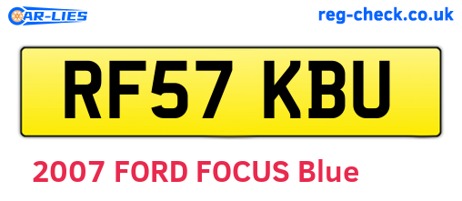 RF57KBU are the vehicle registration plates.