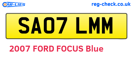SA07LMM are the vehicle registration plates.