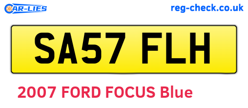 SA57FLH are the vehicle registration plates.