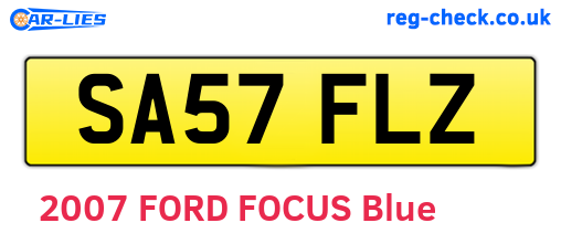 SA57FLZ are the vehicle registration plates.