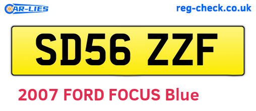 SD56ZZF are the vehicle registration plates.