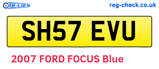 SH57EVU are the vehicle registration plates.