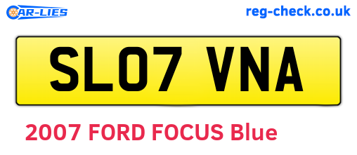 SL07VNA are the vehicle registration plates.