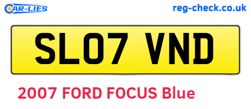 SL07VND are the vehicle registration plates.