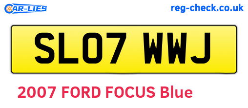 SL07WWJ are the vehicle registration plates.