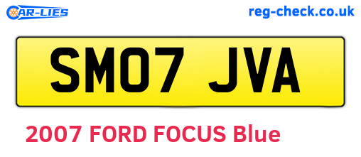 SM07JVA are the vehicle registration plates.