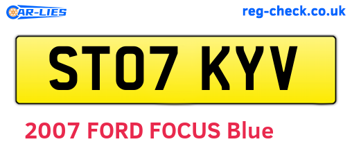ST07KYV are the vehicle registration plates.