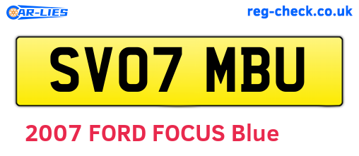 SV07MBU are the vehicle registration plates.