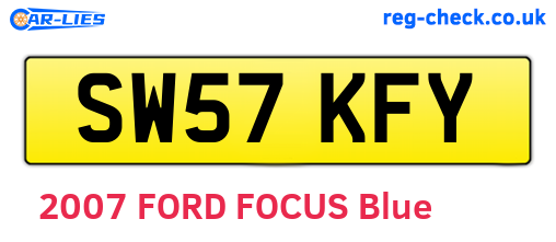SW57KFY are the vehicle registration plates.