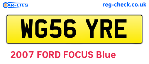 WG56YRE are the vehicle registration plates.