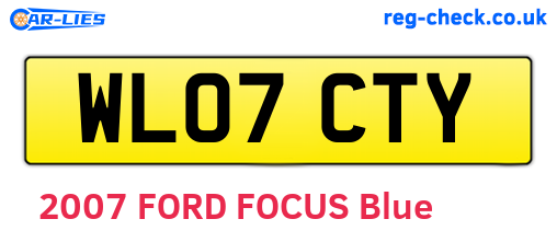WL07CTY are the vehicle registration plates.