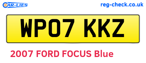 WP07KKZ are the vehicle registration plates.