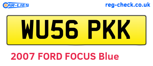 WU56PKK are the vehicle registration plates.