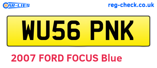 WU56PNK are the vehicle registration plates.