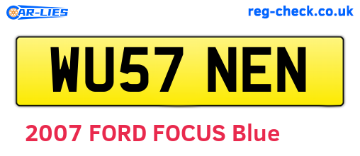 WU57NEN are the vehicle registration plates.