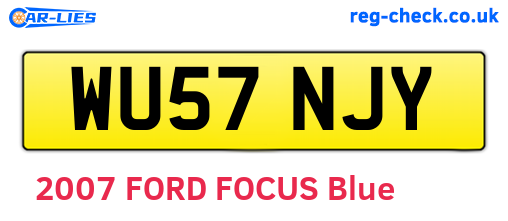 WU57NJY are the vehicle registration plates.