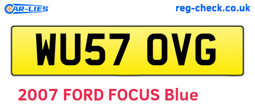 WU57OVG are the vehicle registration plates.