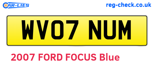 WV07NUM are the vehicle registration plates.