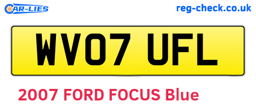 WV07UFL are the vehicle registration plates.