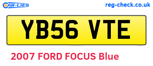 YB56VTE are the vehicle registration plates.