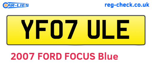 YF07ULE are the vehicle registration plates.