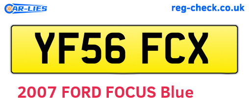 YF56FCX are the vehicle registration plates.