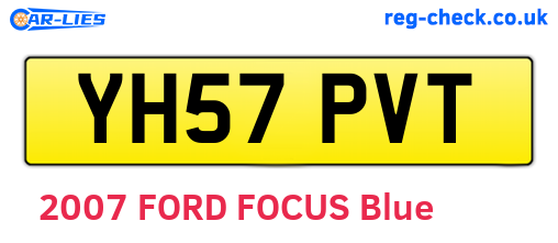 YH57PVT are the vehicle registration plates.
