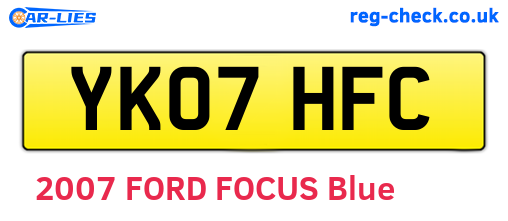 YK07HFC are the vehicle registration plates.