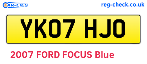 YK07HJO are the vehicle registration plates.