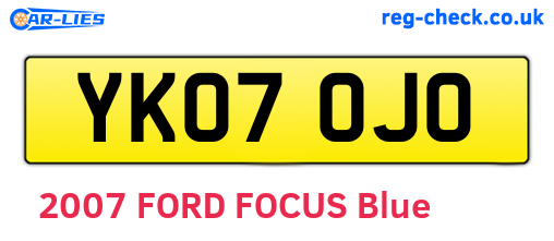 YK07OJO are the vehicle registration plates.