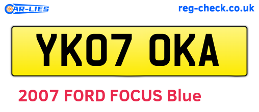 YK07OKA are the vehicle registration plates.