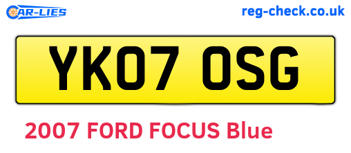 YK07OSG are the vehicle registration plates.