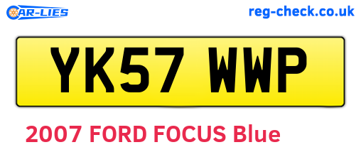 YK57WWP are the vehicle registration plates.