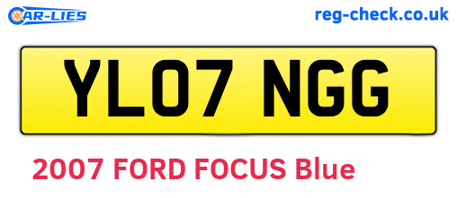 YL07NGG are the vehicle registration plates.