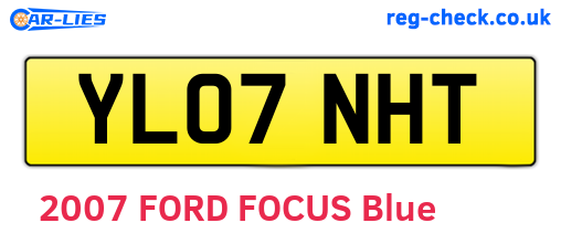 YL07NHT are the vehicle registration plates.