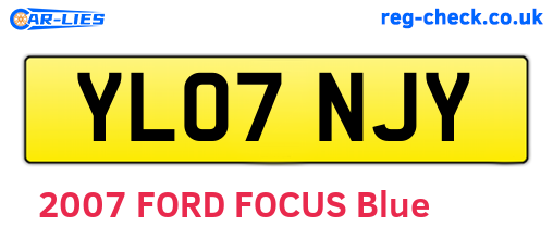 YL07NJY are the vehicle registration plates.