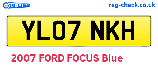 YL07NKH are the vehicle registration plates.