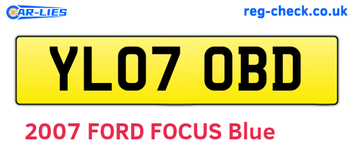 YL07OBD are the vehicle registration plates.