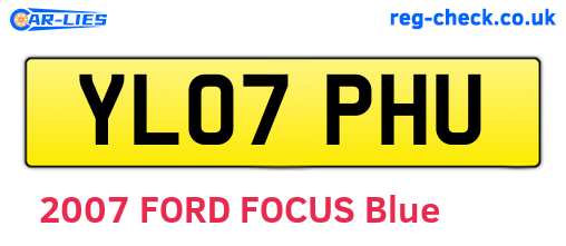 YL07PHU are the vehicle registration plates.