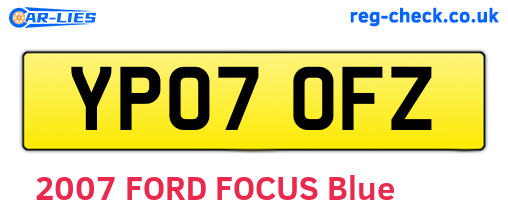 YP07OFZ are the vehicle registration plates.