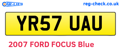 YR57UAU are the vehicle registration plates.