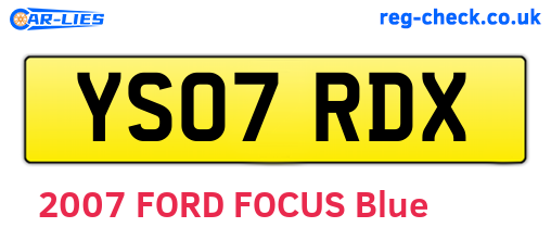 YS07RDX are the vehicle registration plates.