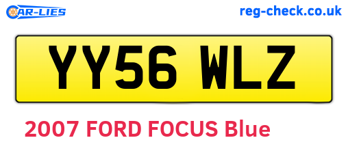 YY56WLZ are the vehicle registration plates.