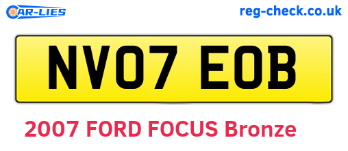 NV07EOB are the vehicle registration plates.