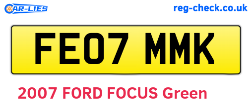 FE07MMK are the vehicle registration plates.
