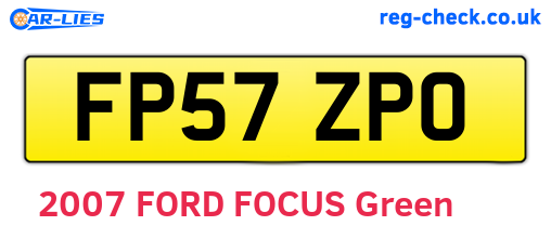 FP57ZPO are the vehicle registration plates.