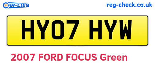 HY07HYW are the vehicle registration plates.