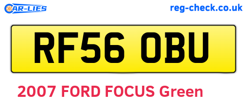 RF56OBU are the vehicle registration plates.
