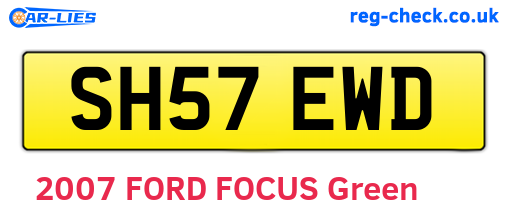 SH57EWD are the vehicle registration plates.