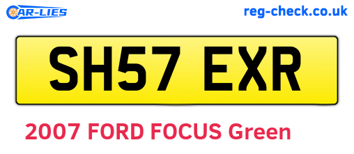 SH57EXR are the vehicle registration plates.